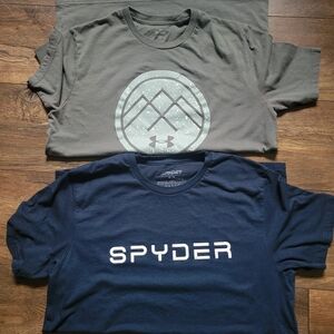 2 Shirts- Spyder & Hurley Crew Neck Tee Shirts